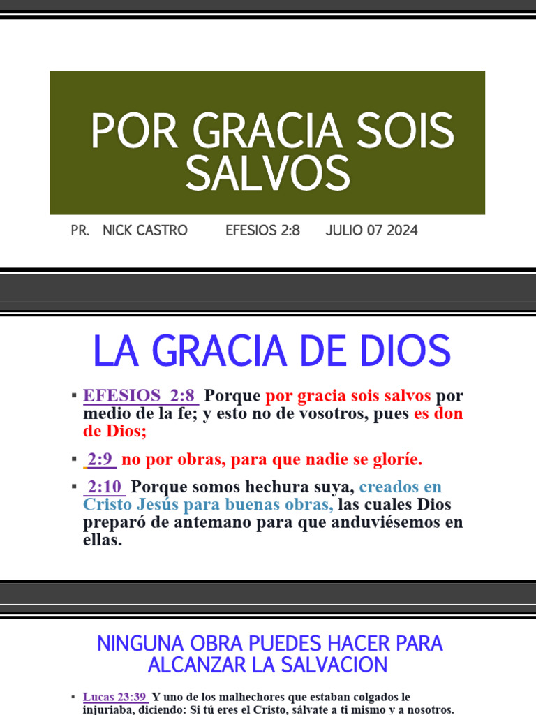 La Gracia de Dios | PDF