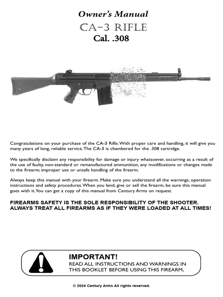 CA-3 Rifle Manual | PDF