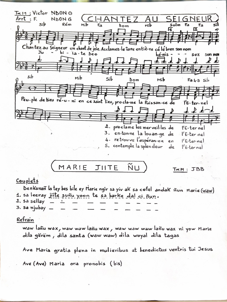 Chantez Au Seigneur Pdf