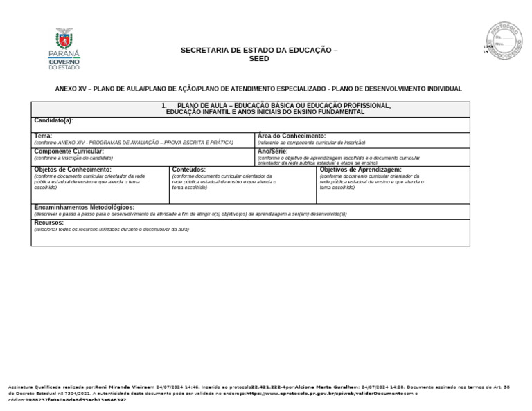 Plano de Aula | PDF