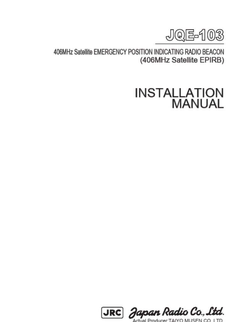 JQE-103 Installation Manual | PDF