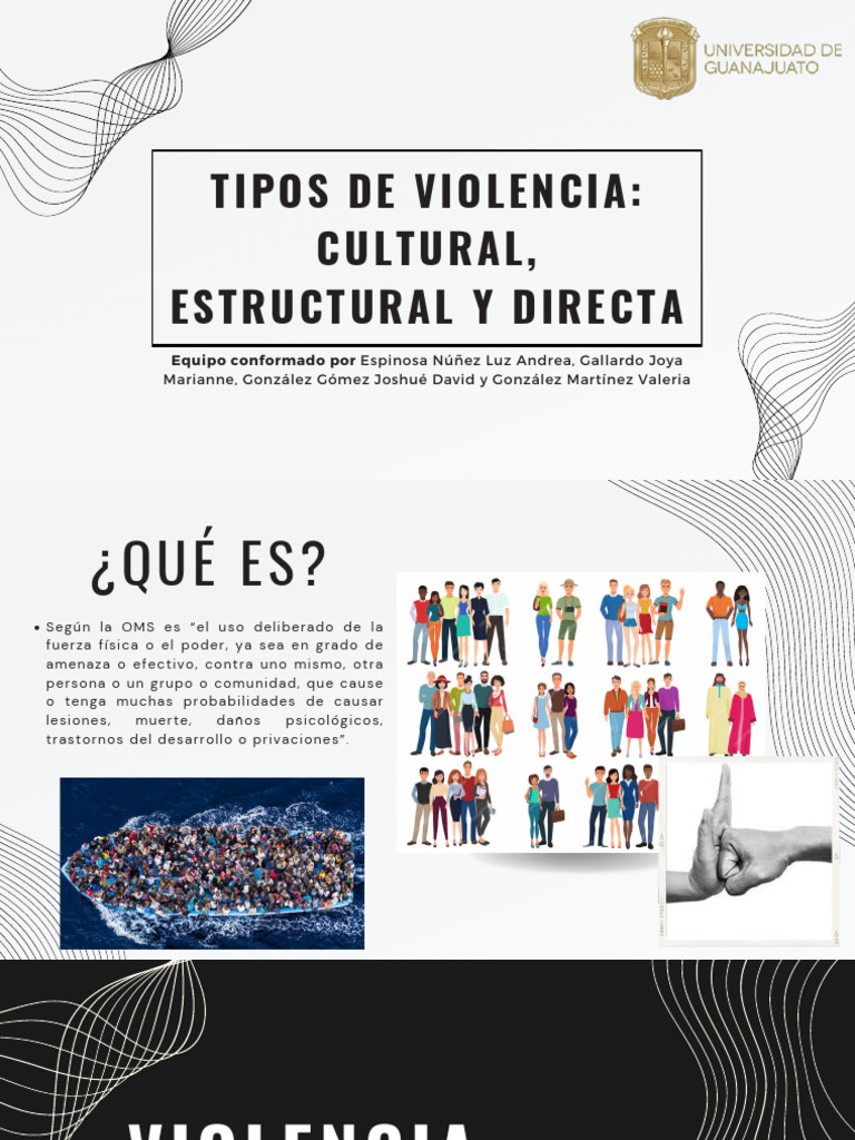 Tipos de Violencia Culutral, Estructural y Directa | PDF