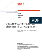 Customer Loyalty and the Elements of User Experience