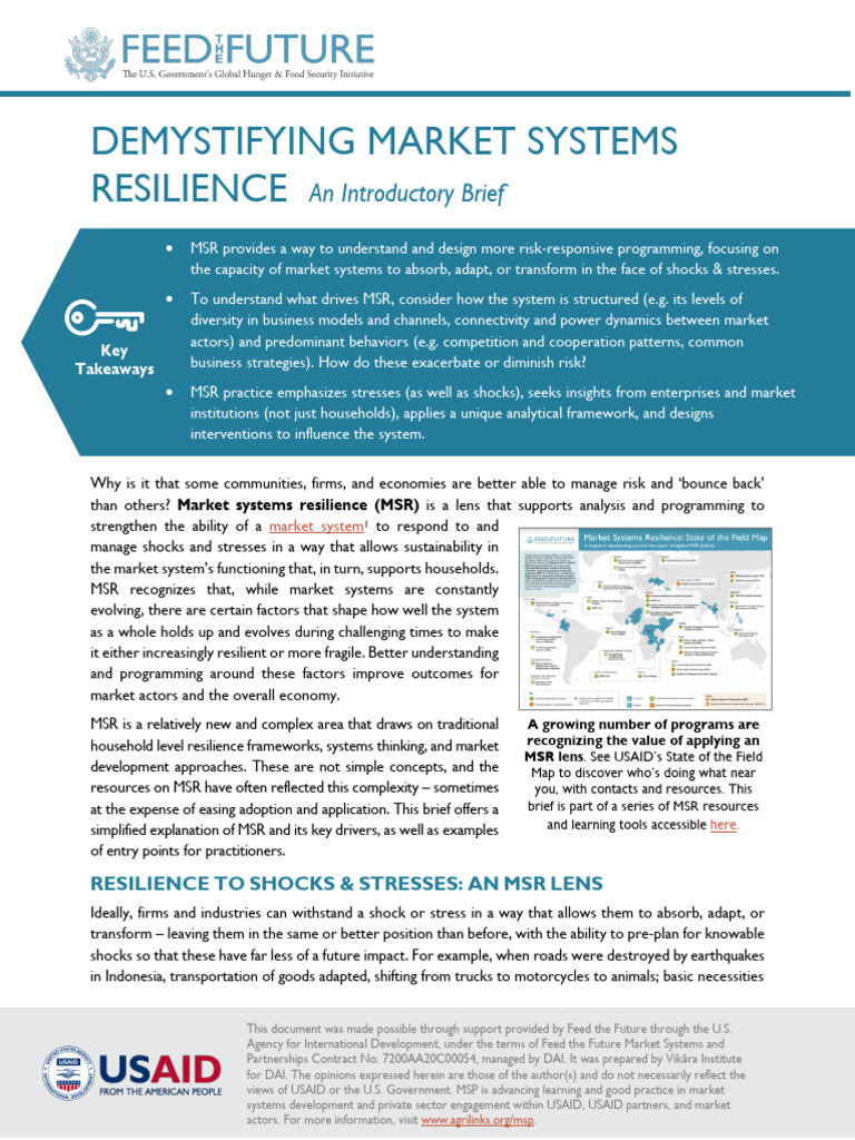 Demystifying Market Systems Resilience - An Introductory Brief - FINAL ...