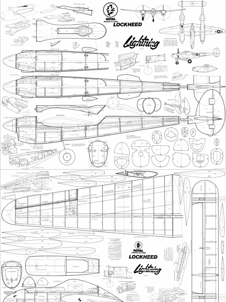 Lockheed P-38 Lightning Oz1095 | PDF