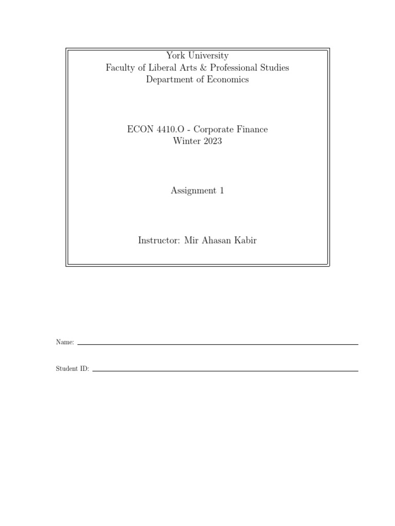 Assignment 1 | PDF