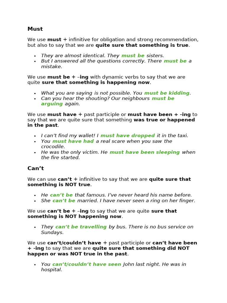 Modals of Speculation | PDF