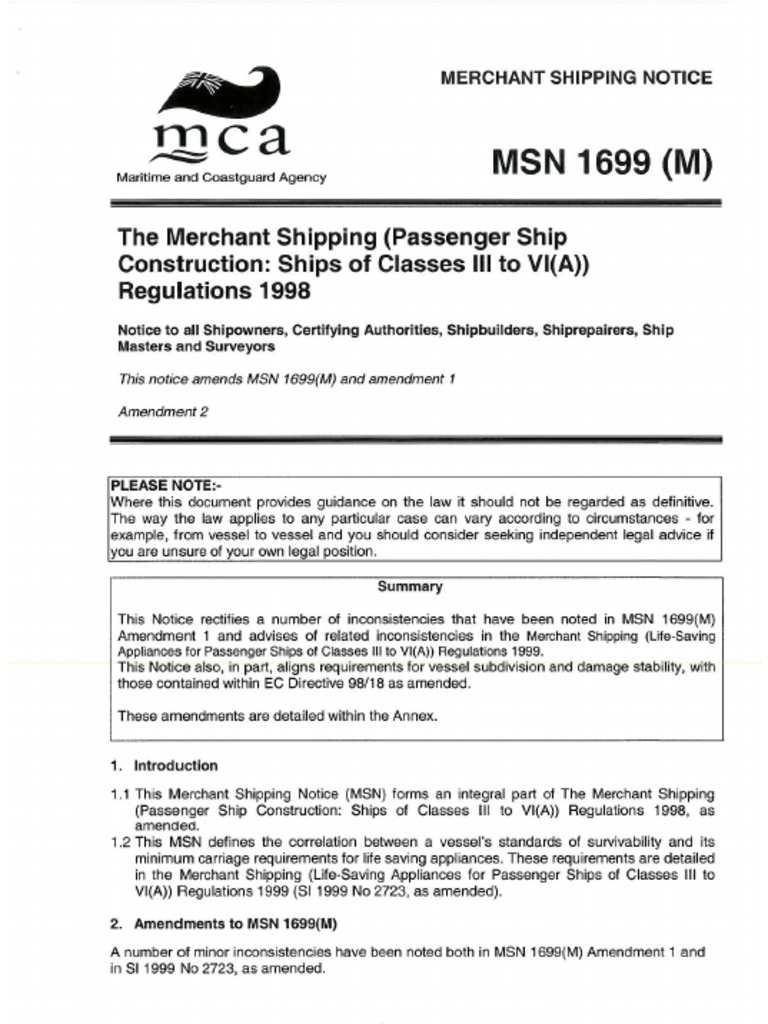 MSN 1699 Amendment 2 | PDF