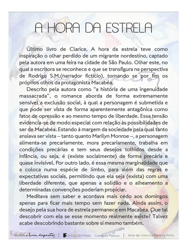 A Hora Da Estrela | PDF