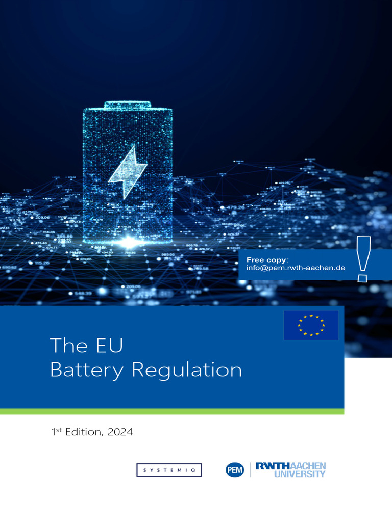 EU Battery Regulation - Summarized Version 2024 | PDF