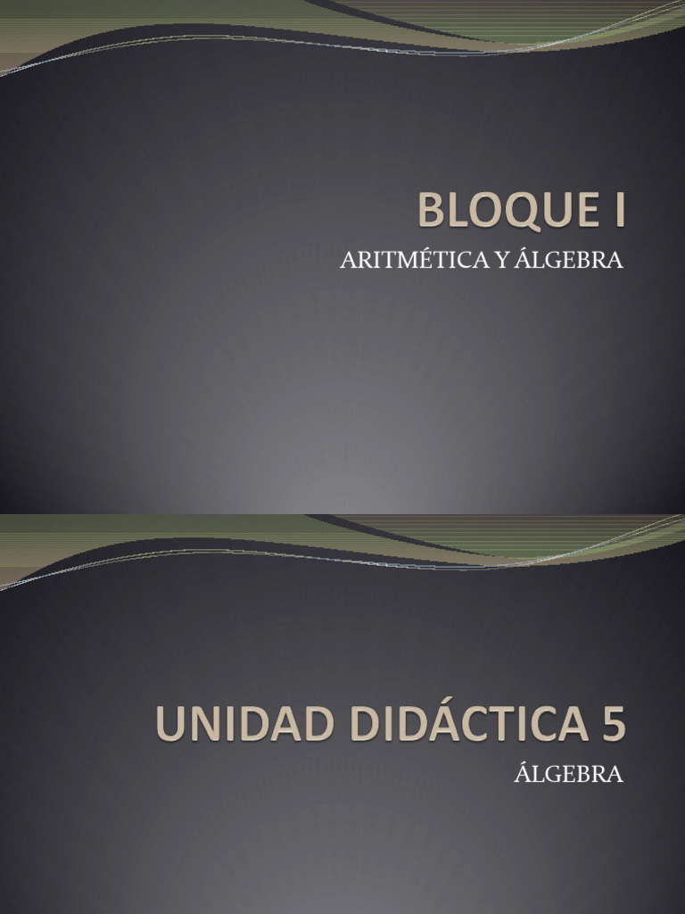 UD5 Ã Lgebra | PDF