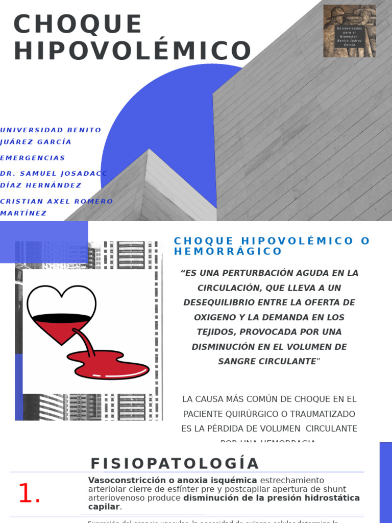 Choque Hipovolémico | PDF