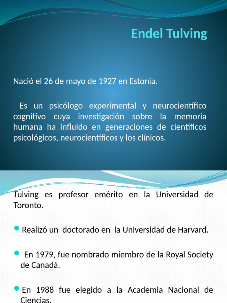 Endel Tulving | PDF