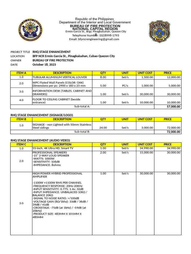 Estimate RHQ Stage | PDF