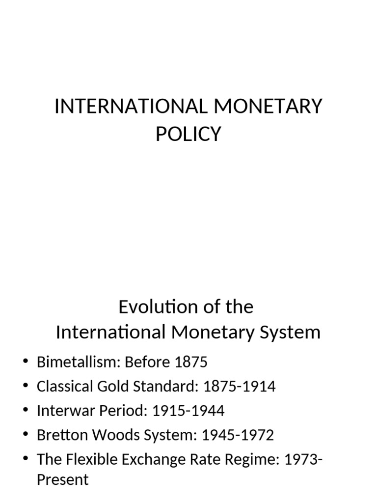 Bretton Woods System Overview | PDF | Bretton Woods System | Gold Standard