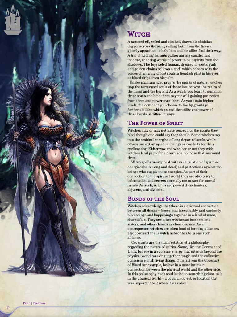 D&D 5E - Homebrew - Class Witch 'V3.1 | PDF