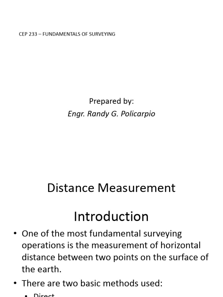 Measurement of horizontal distance pdf