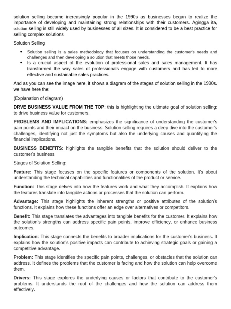 Solution Selling | PDF