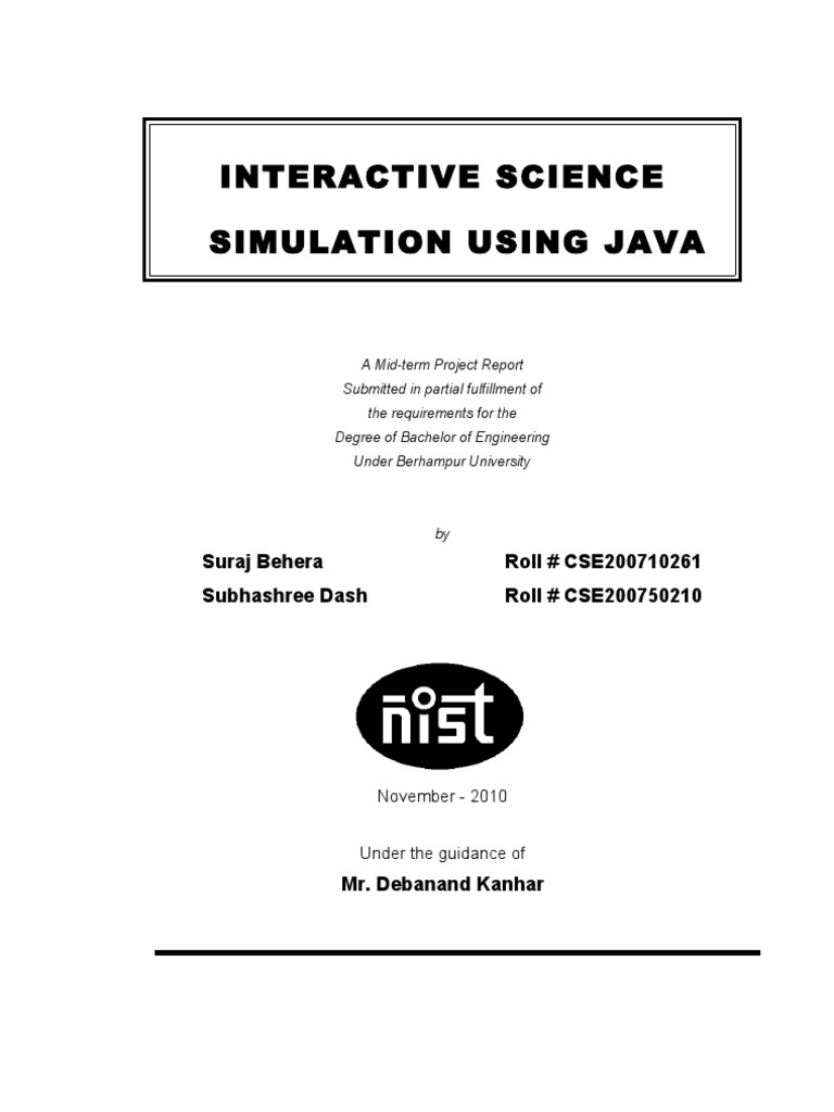 Java-Based Interactive Science Simulation | PDF | Computer Simulation ...