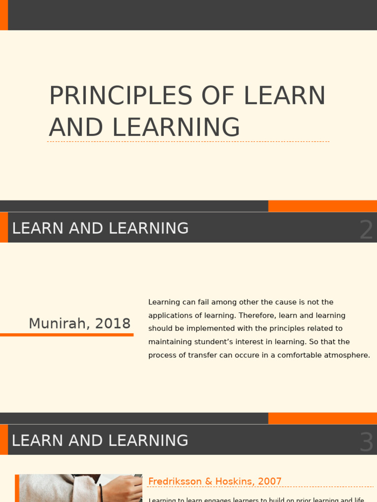2c. Principles of Learn and Learning | PDF