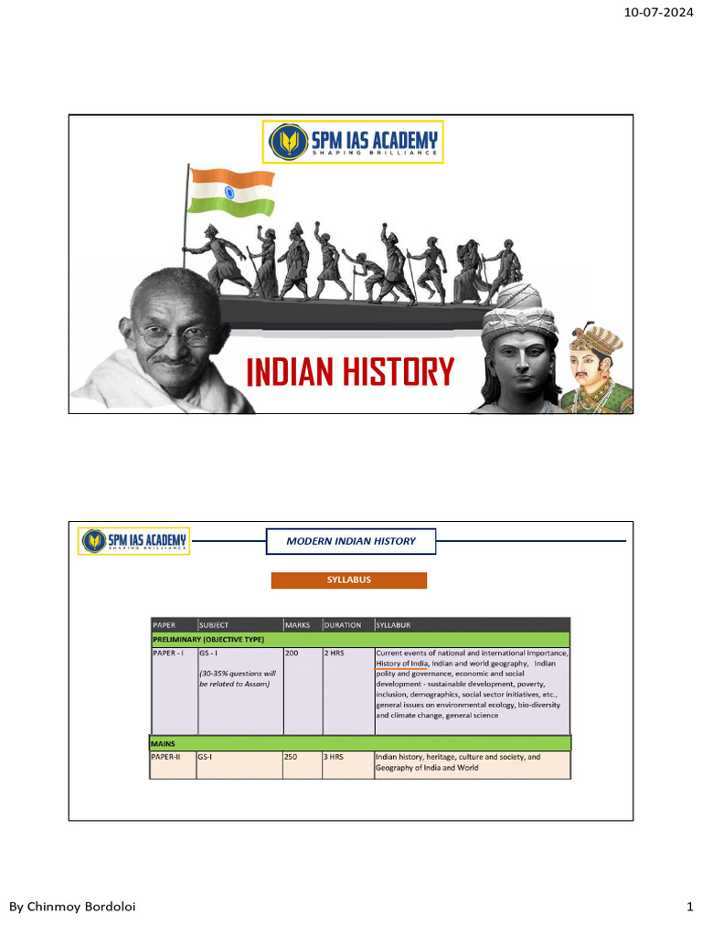 Modern Indian History - Part 1 | PDF