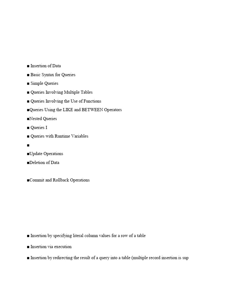 SQL Data Manipulation Statements | PDF