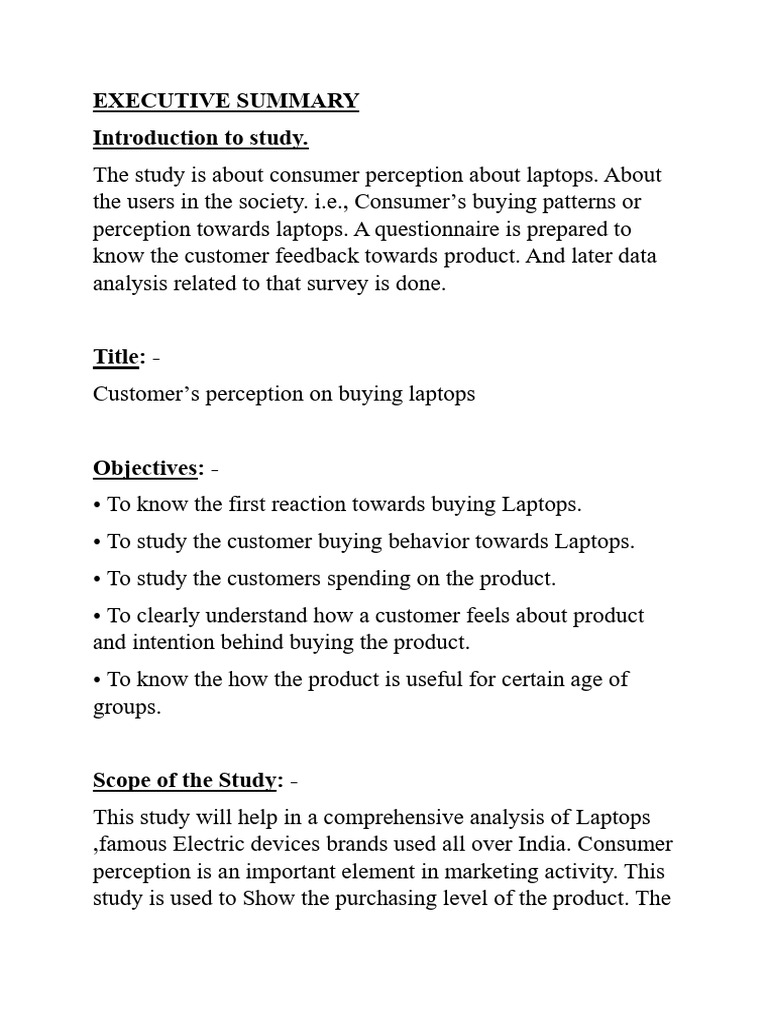 Marketing report on laptops pdf
