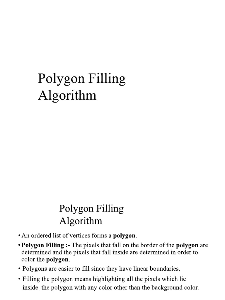 Unit 2 Area Filling Algorithms | PDF