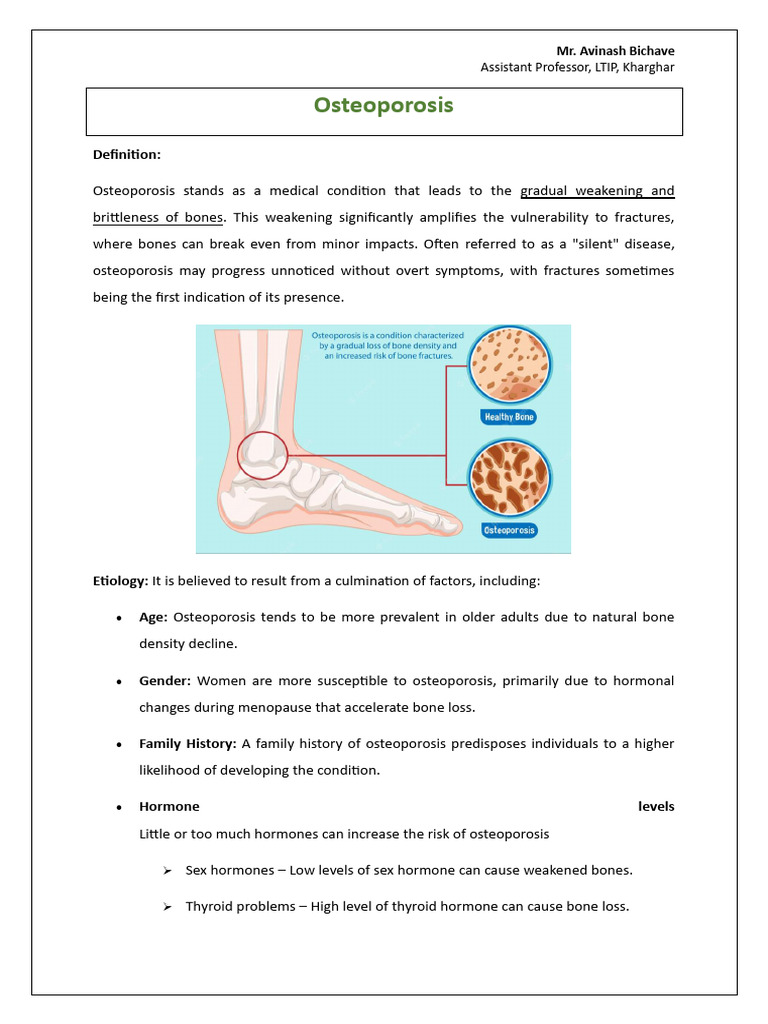 Osteoporosis | PDF