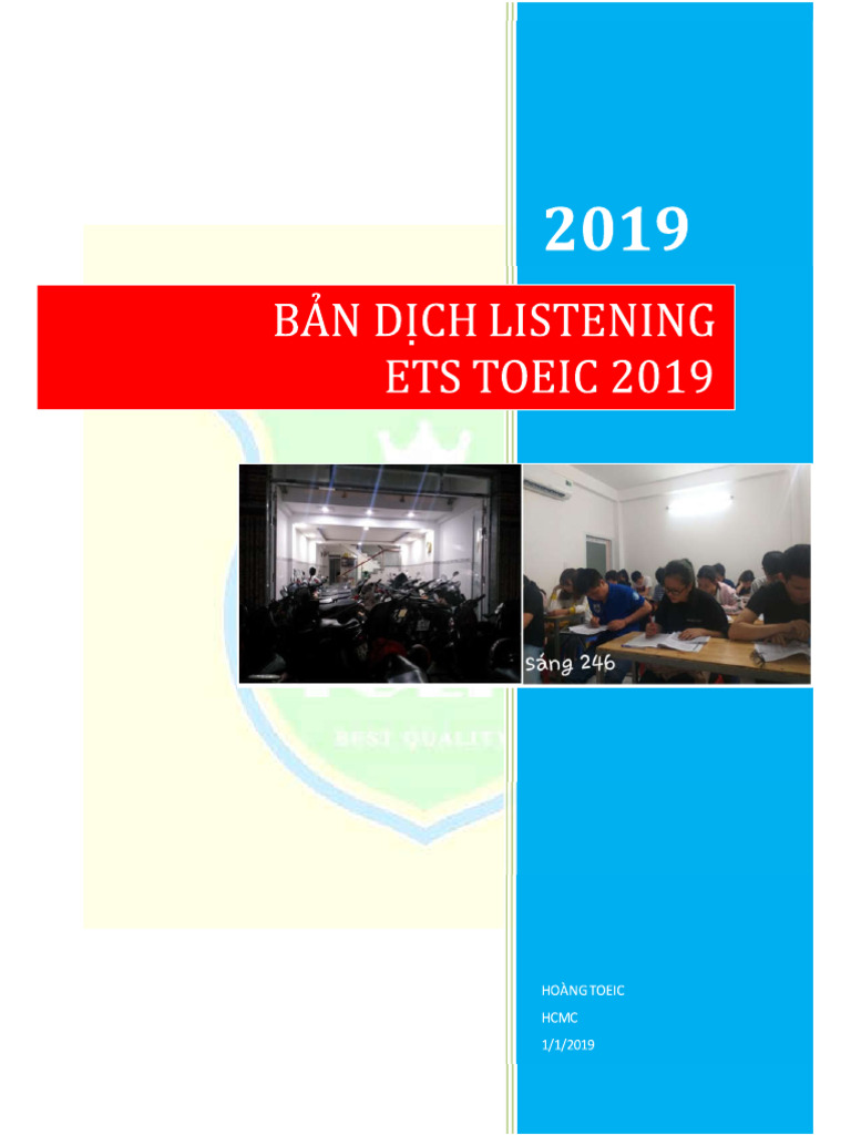 Transcript ETS 2019 Test 01 | PDF