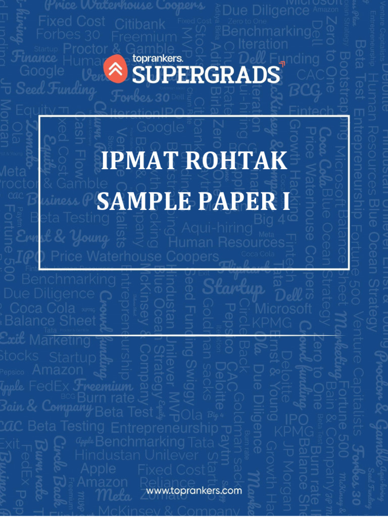 Rohtak Sample Paper Ipmat | PDF | Interest | Discounting