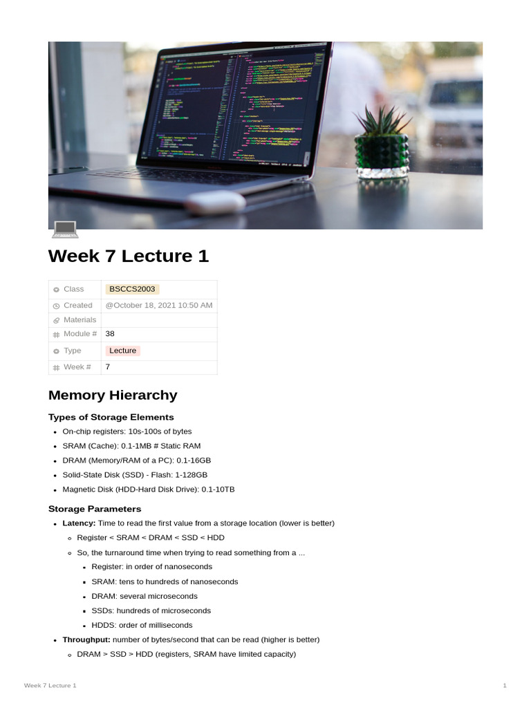 Week 7 | PDF | Time Complexity | Computers