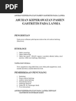 Asuhan Keperawatan Pasien Gastritis Pada Lansia