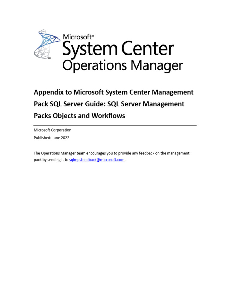 SQ L Server MP Workflow List | PDF