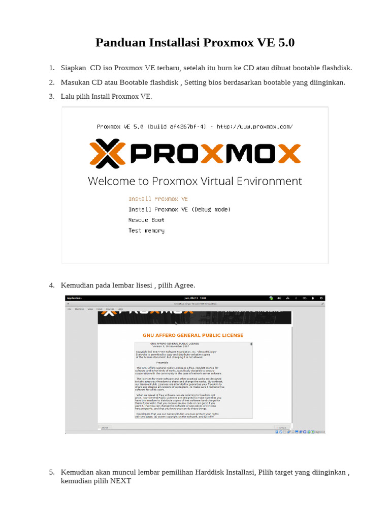 Proxmox VE 5.0 Installasi | PDF