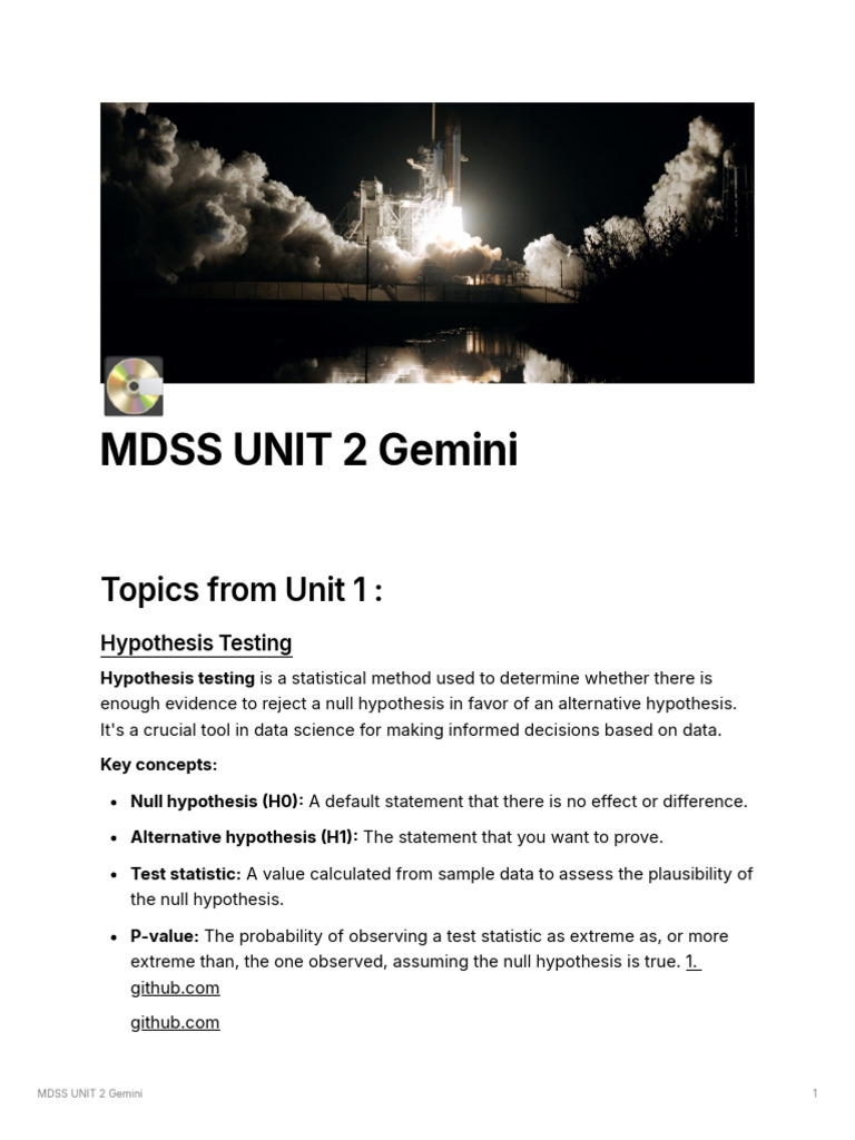 MDSS UNIT 2 Gemini | PDF