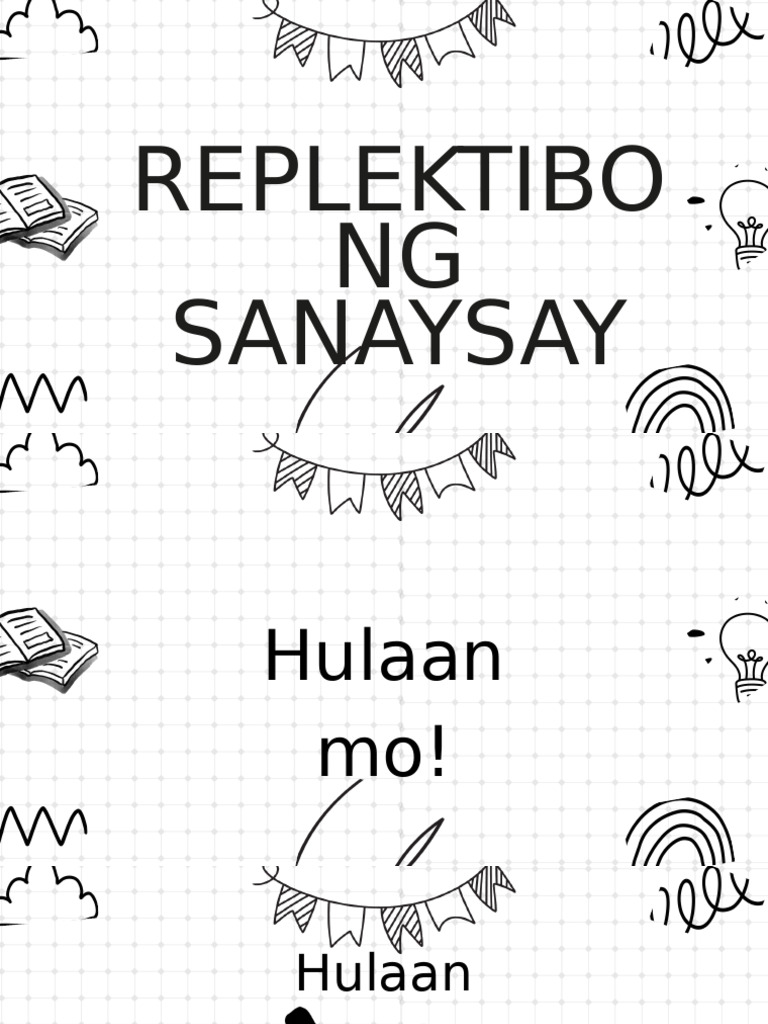 Replektibong Sanaysay | PDF