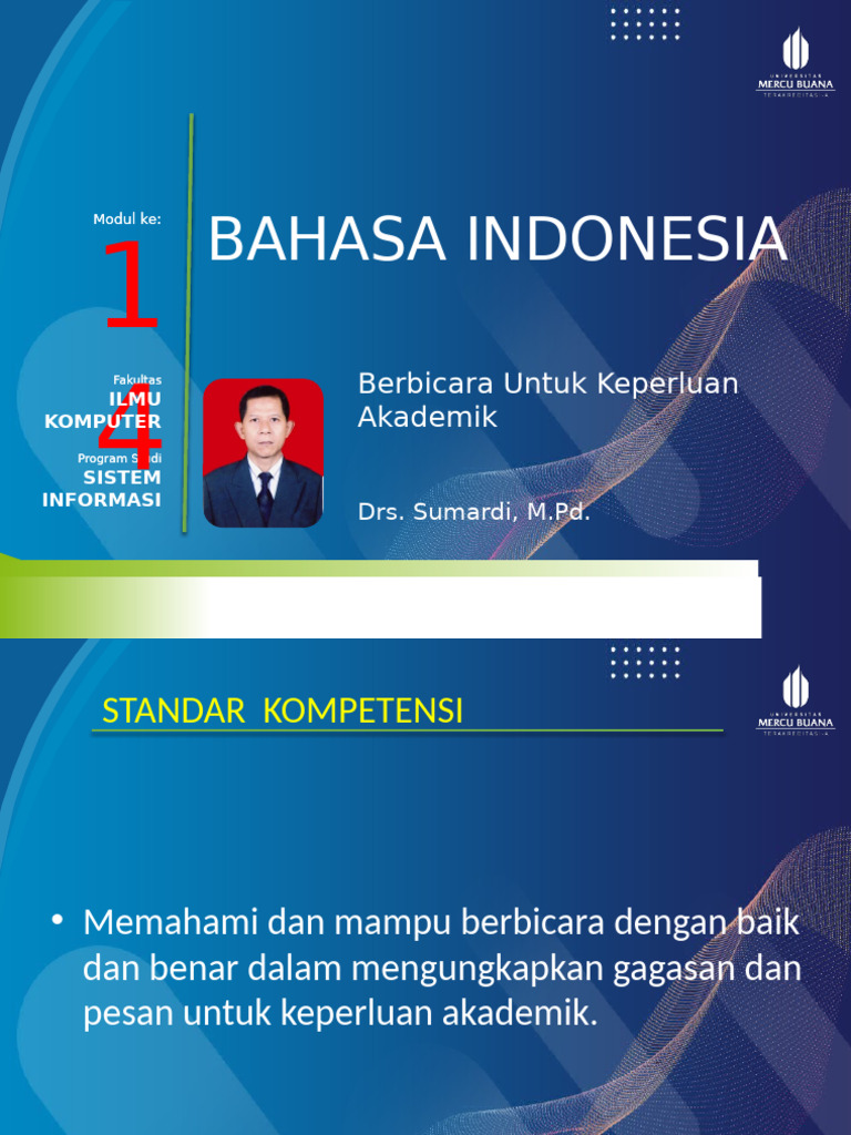 Modul 14 Berbicara Untuk Keperluan Akademik | PDF