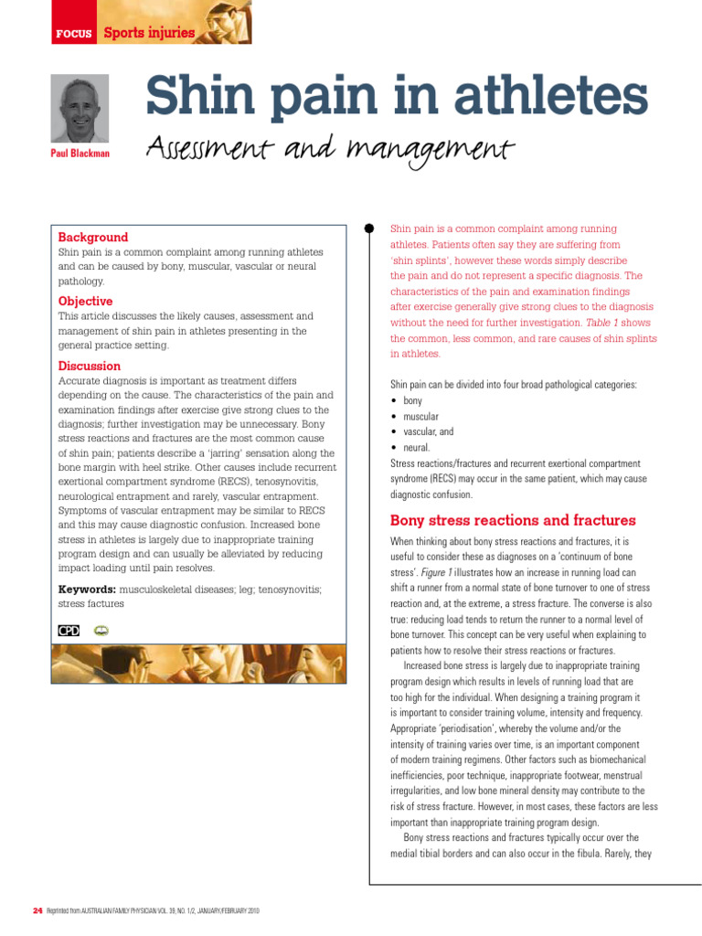 Shin Pain in Athletes | PDF