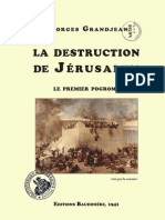 Georges Grandjean La Destruction Du Temple de Jerusalem