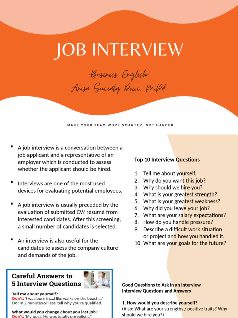 Job Interview Mrs Anisa | PDF