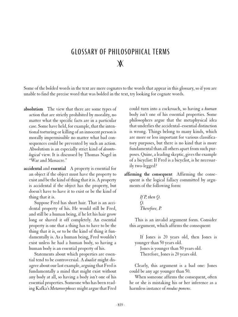 Glossary Of Philosophy Pdf