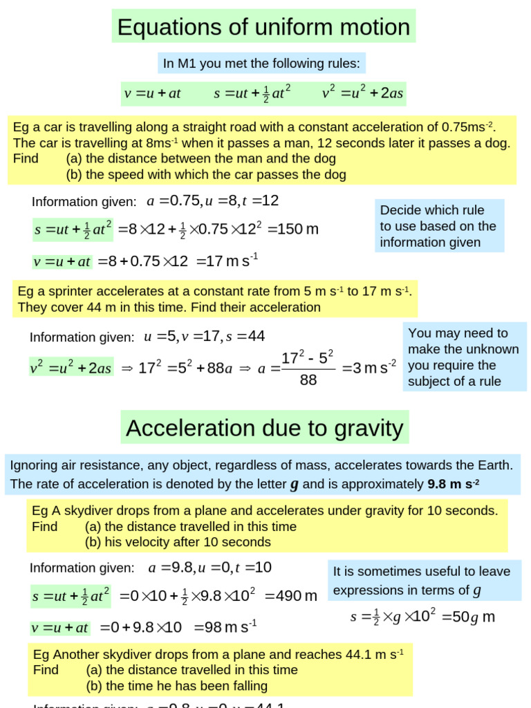 1 Projectiles | PDF
