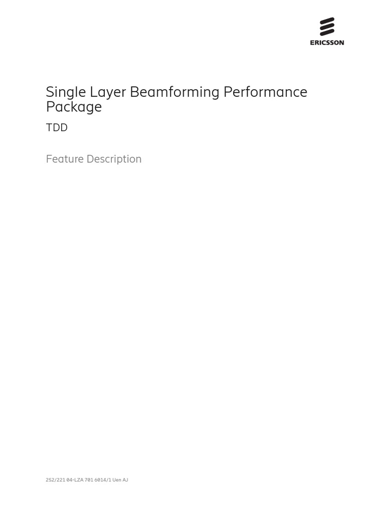 Single Layer Beamforming Performance PackageTDD | PDF