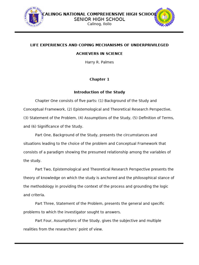 Template Chapter 1 and 2 Practical | PDF | Epistemology | Theory