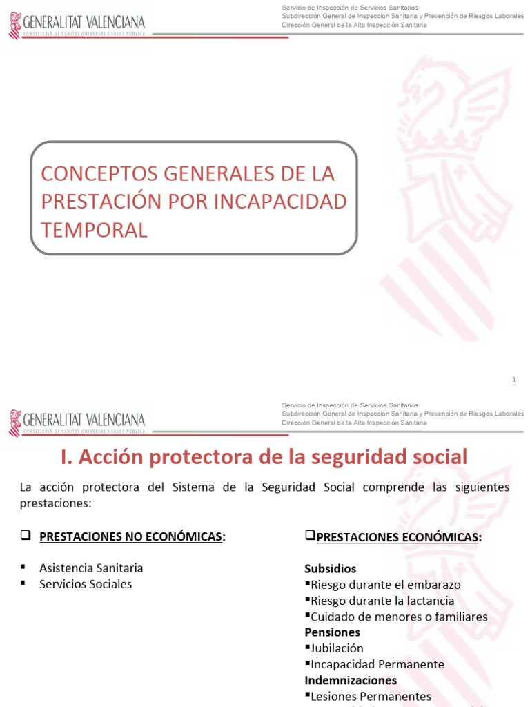 Conceptos Generales de La Incapacidad Temporal | PDF
