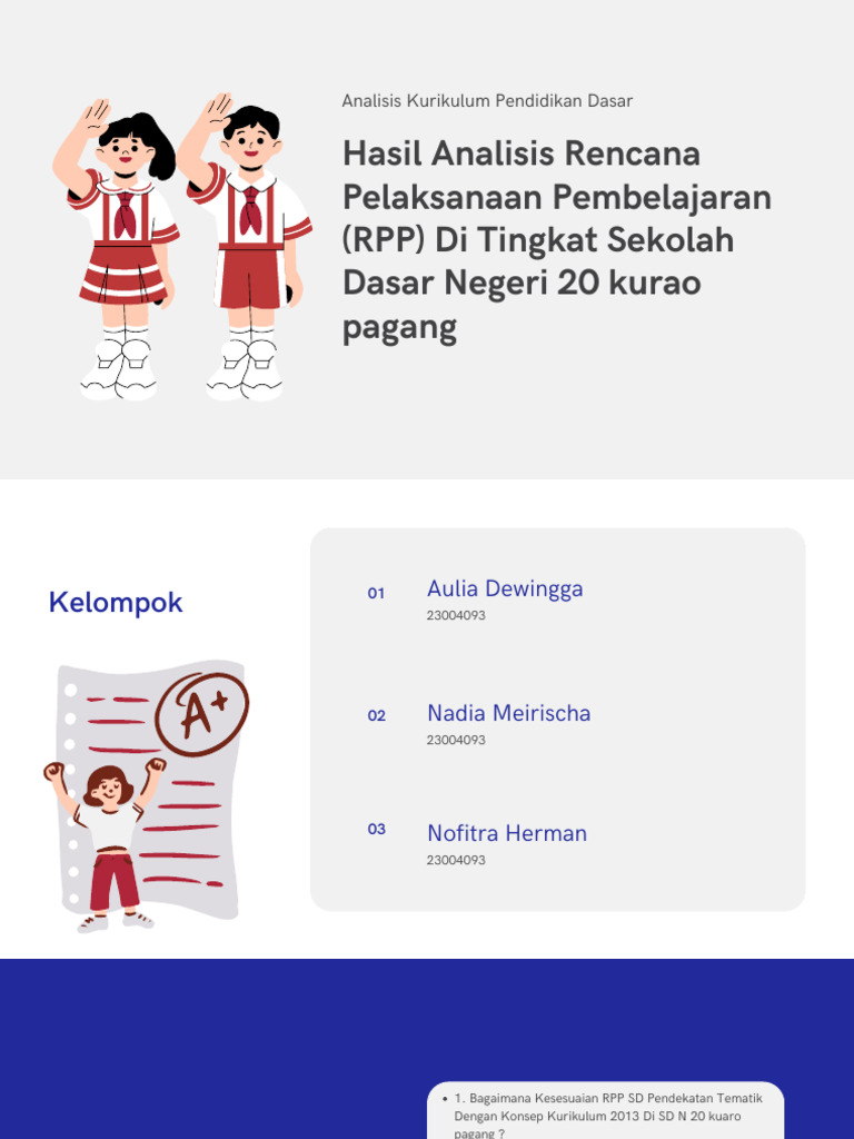 Hasil Analisis Rencana Pelaksanaan Pembelajaran (RPP) Di Tingkat ...