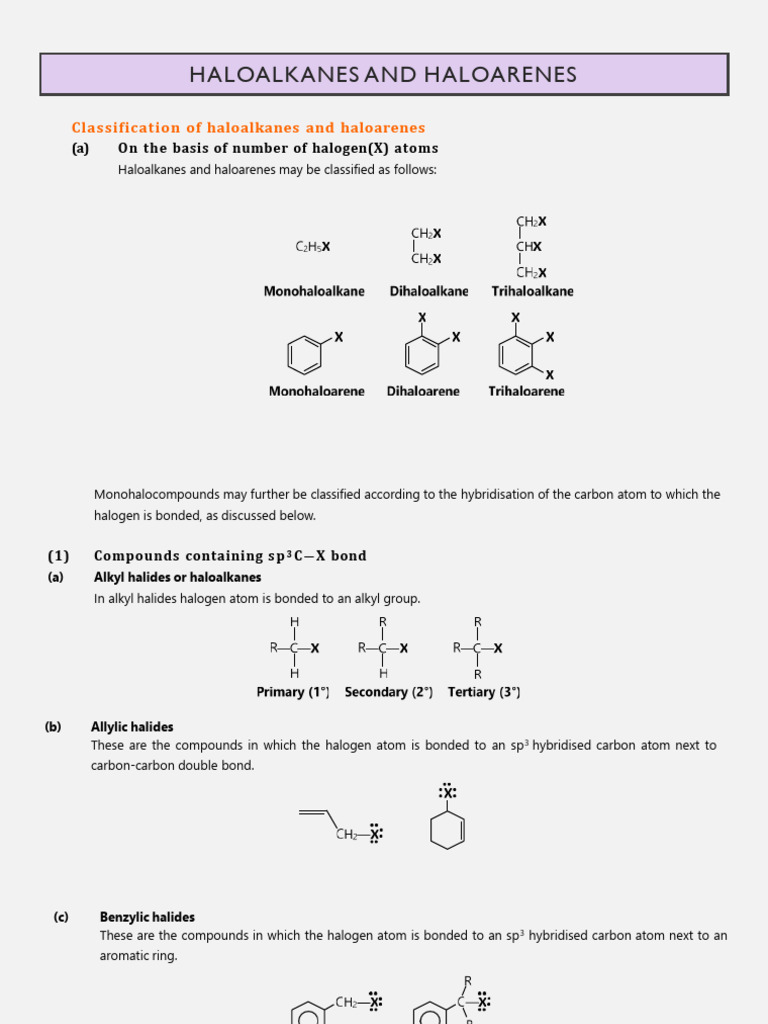 Haloalkanes Haloarenes | PDF