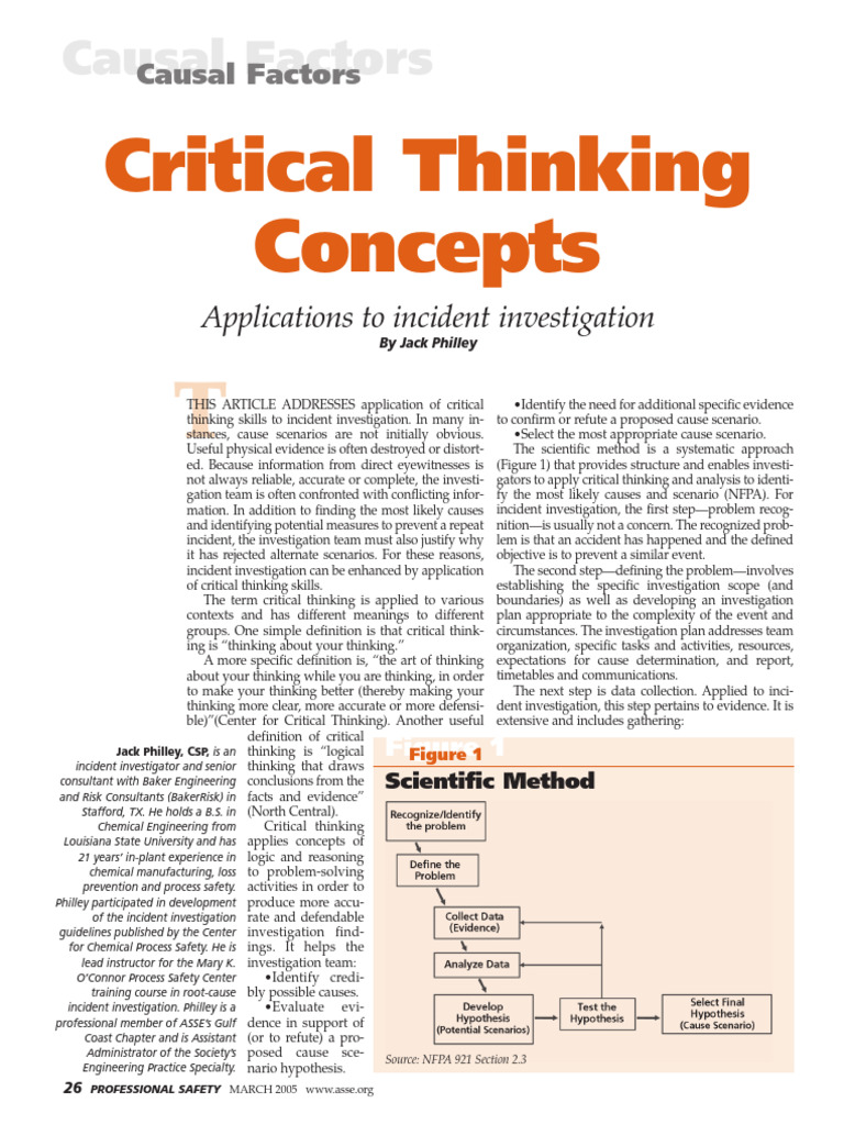 Critical Thinking Concepts: Causal Factors | PDF