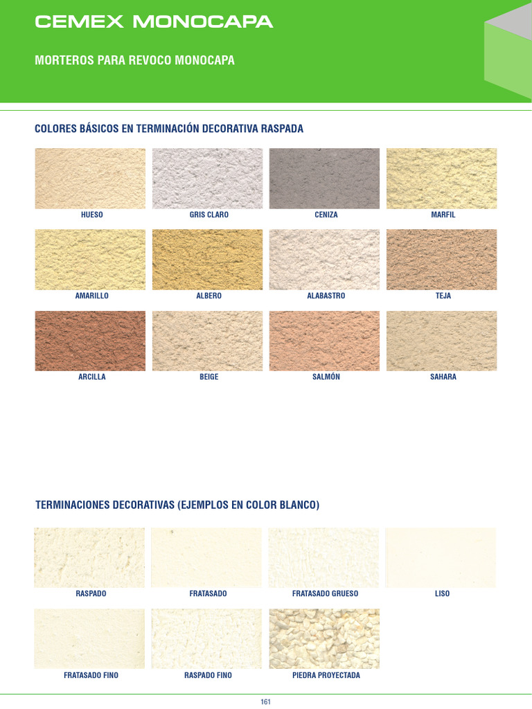 Cemex Monocapa - Carta de Colores (Esp) - V.6.2. 2018 | PDF